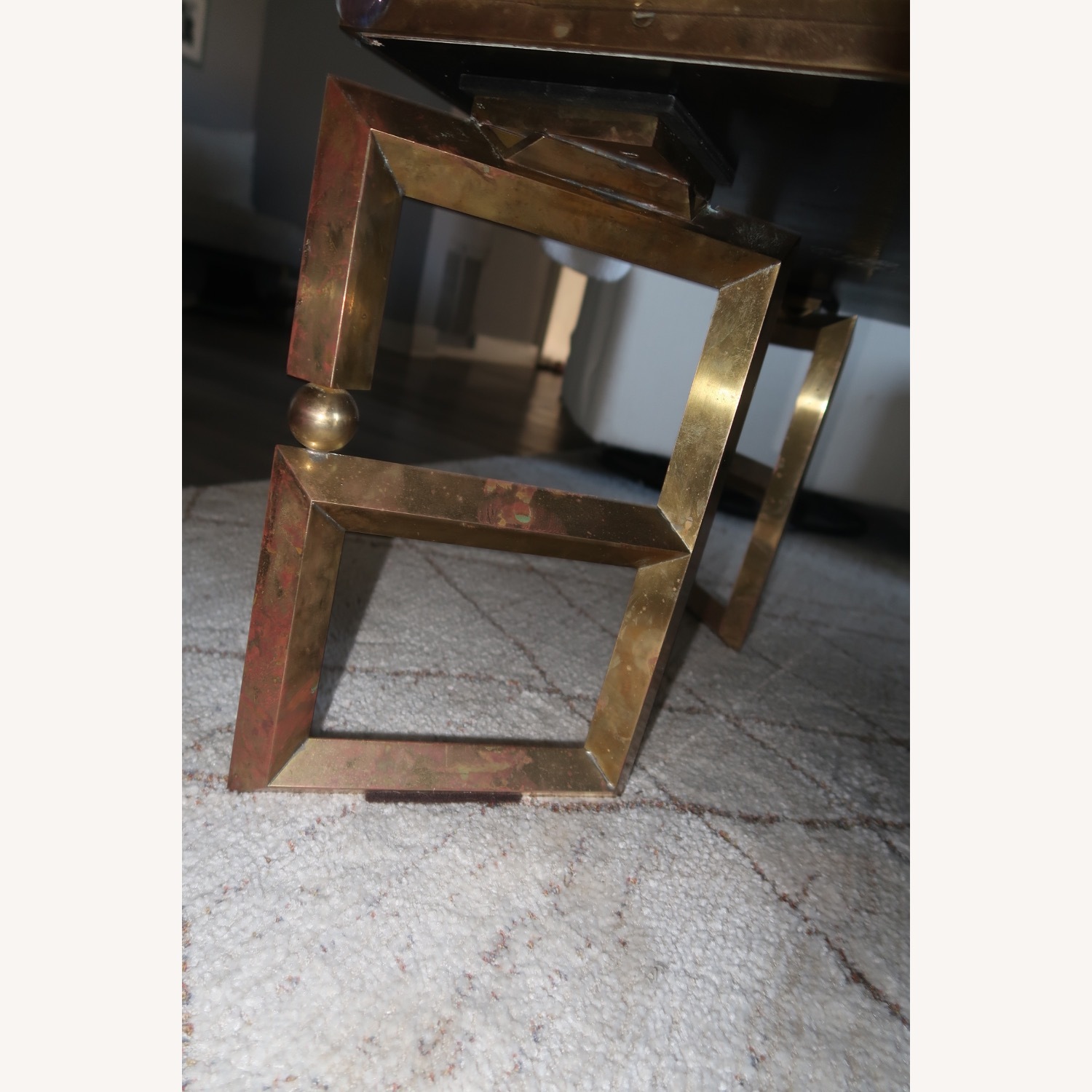 Guy Lefevre Brass Coffee Table for Maison Jansen  - image-3