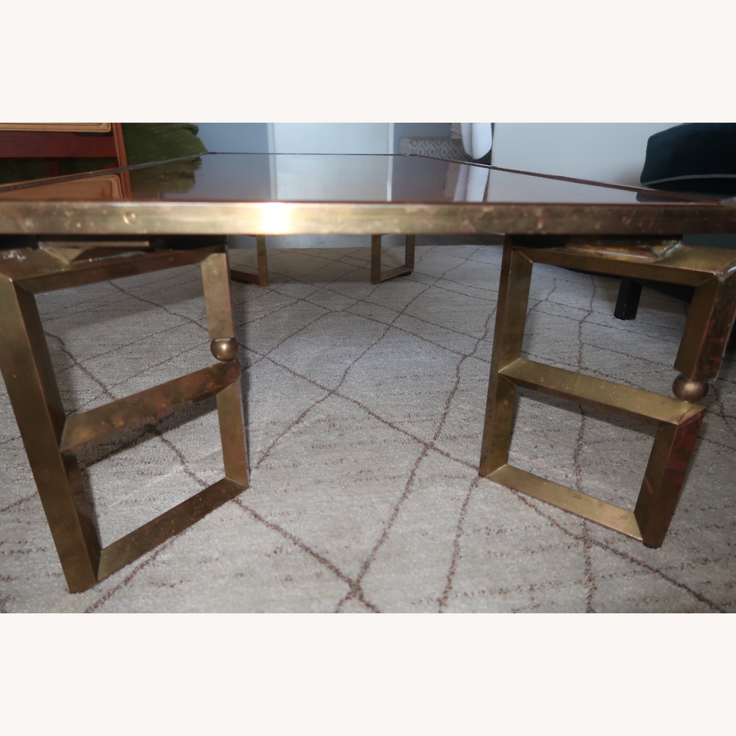 Guy Lefevre Brass Coffee Table for Maison Jansen  - image-2