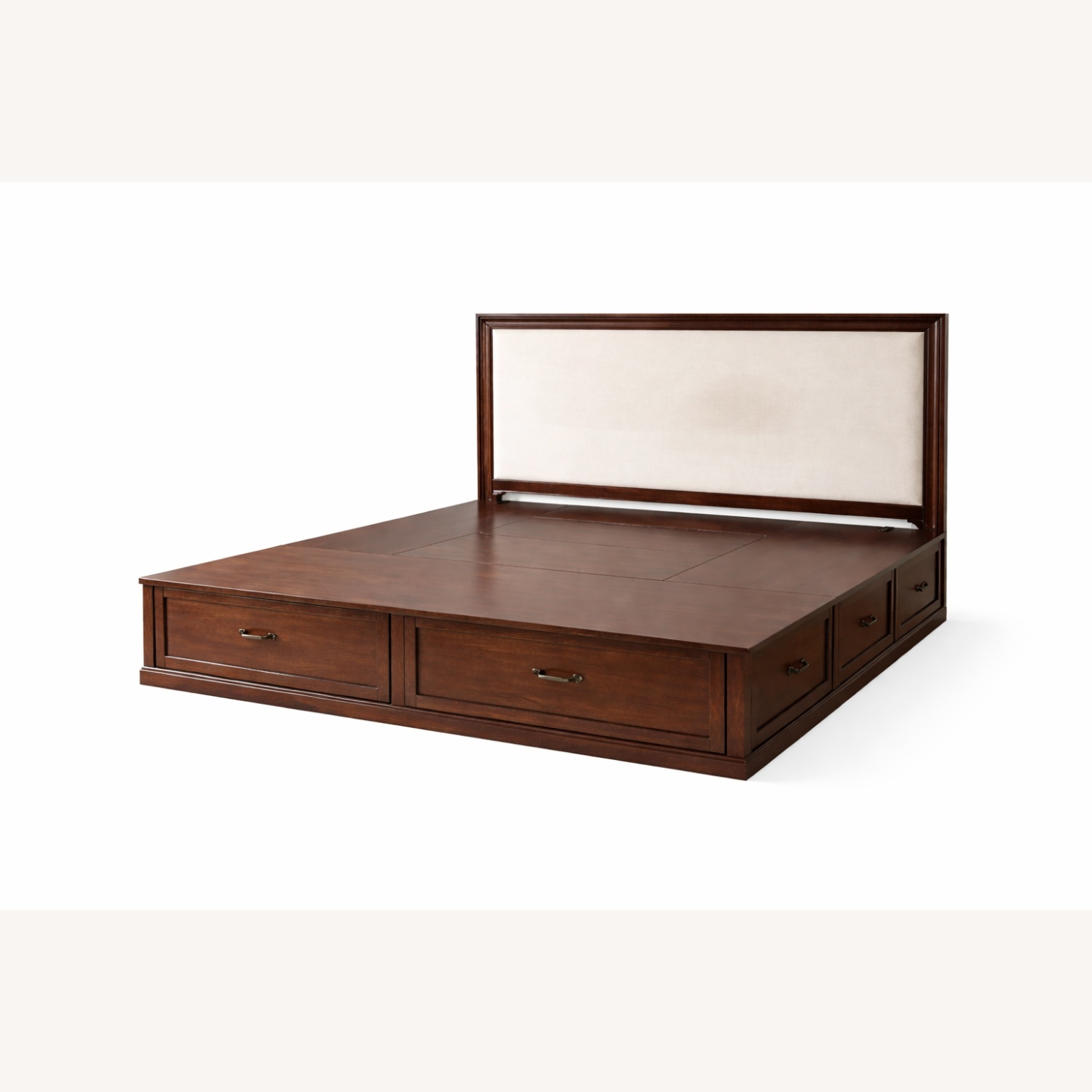 Pottery Barn Stratton Dark Brown Wood King Bed - image-9
