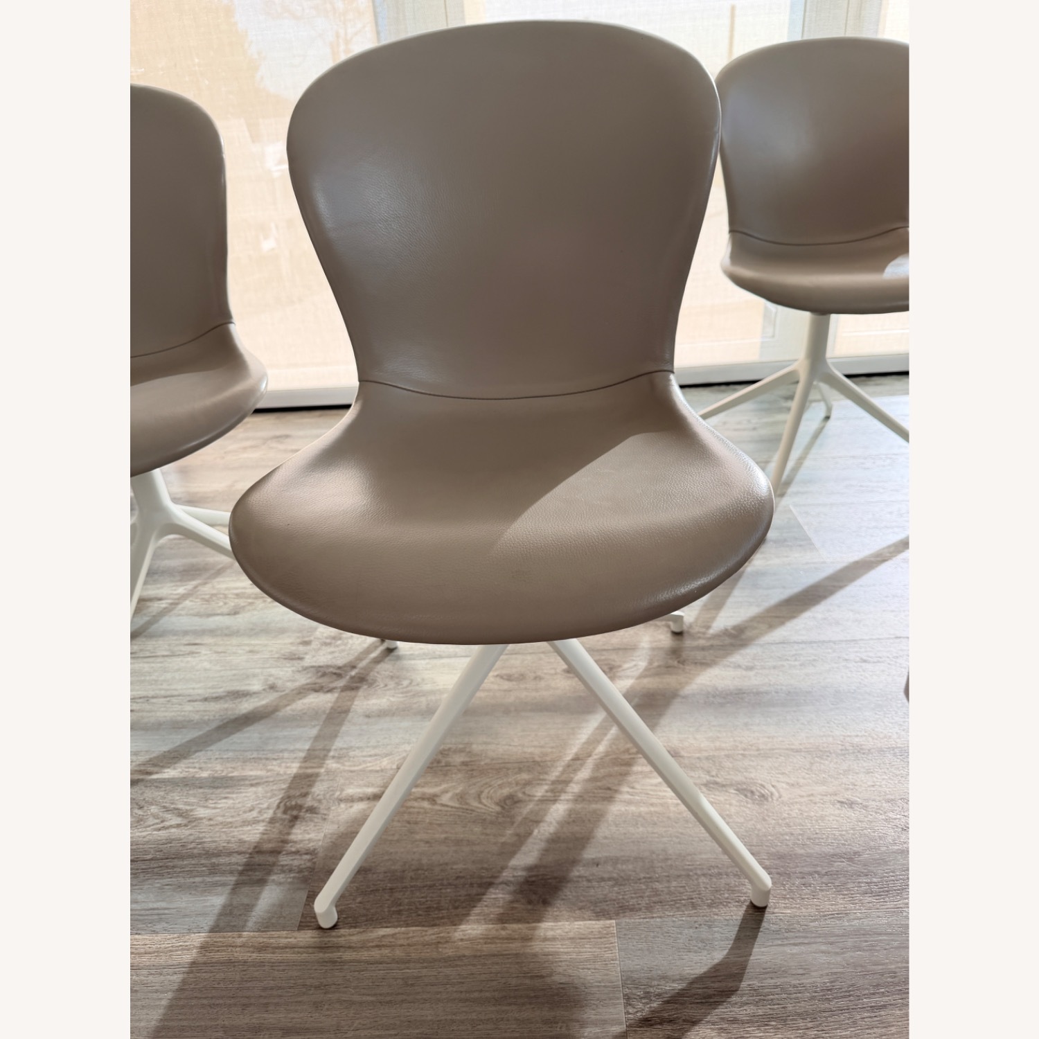 BoConcept Adelaide Light Gray Leather Dining Chairs - image-8
