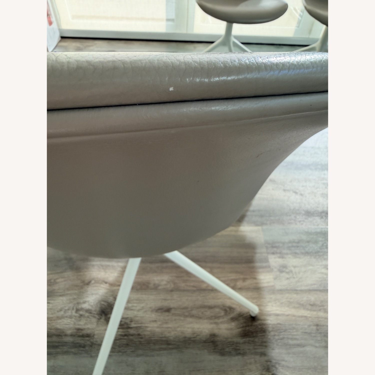 BoConcept Adelaide Light Gray Leather Dining Chairs - image-5