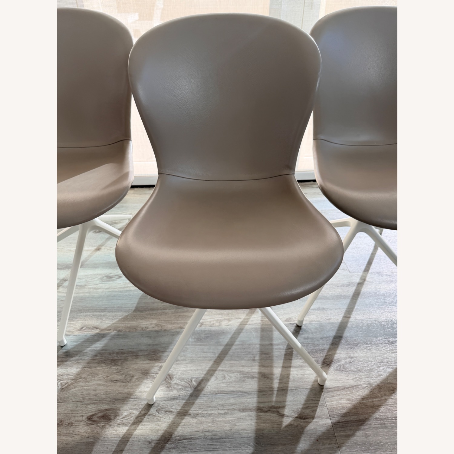 BoConcept Adelaide Light Gray Leather Dining Chairs - image-12