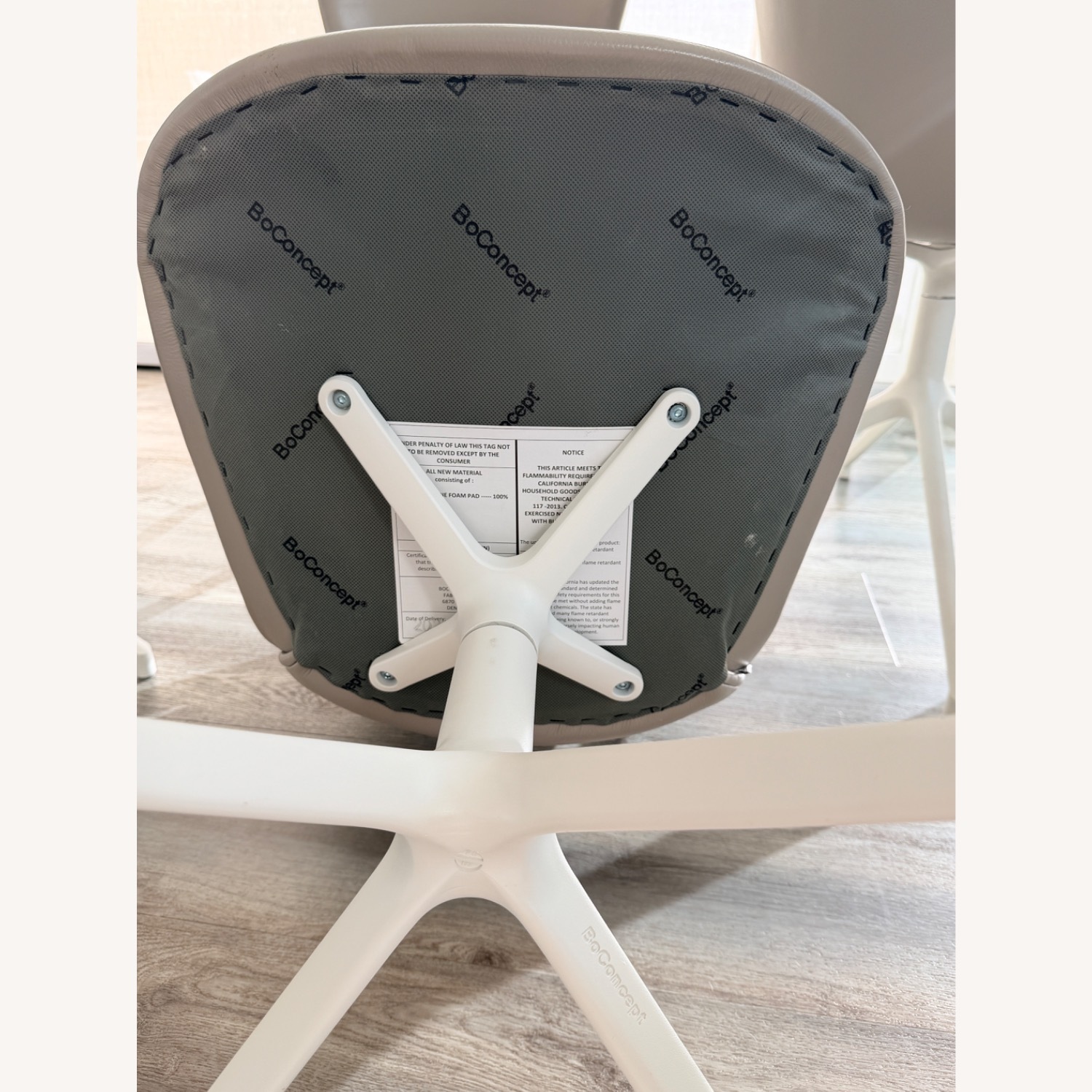 BoConcept Adelaide Light Gray Leather Dining Chairs - image-25