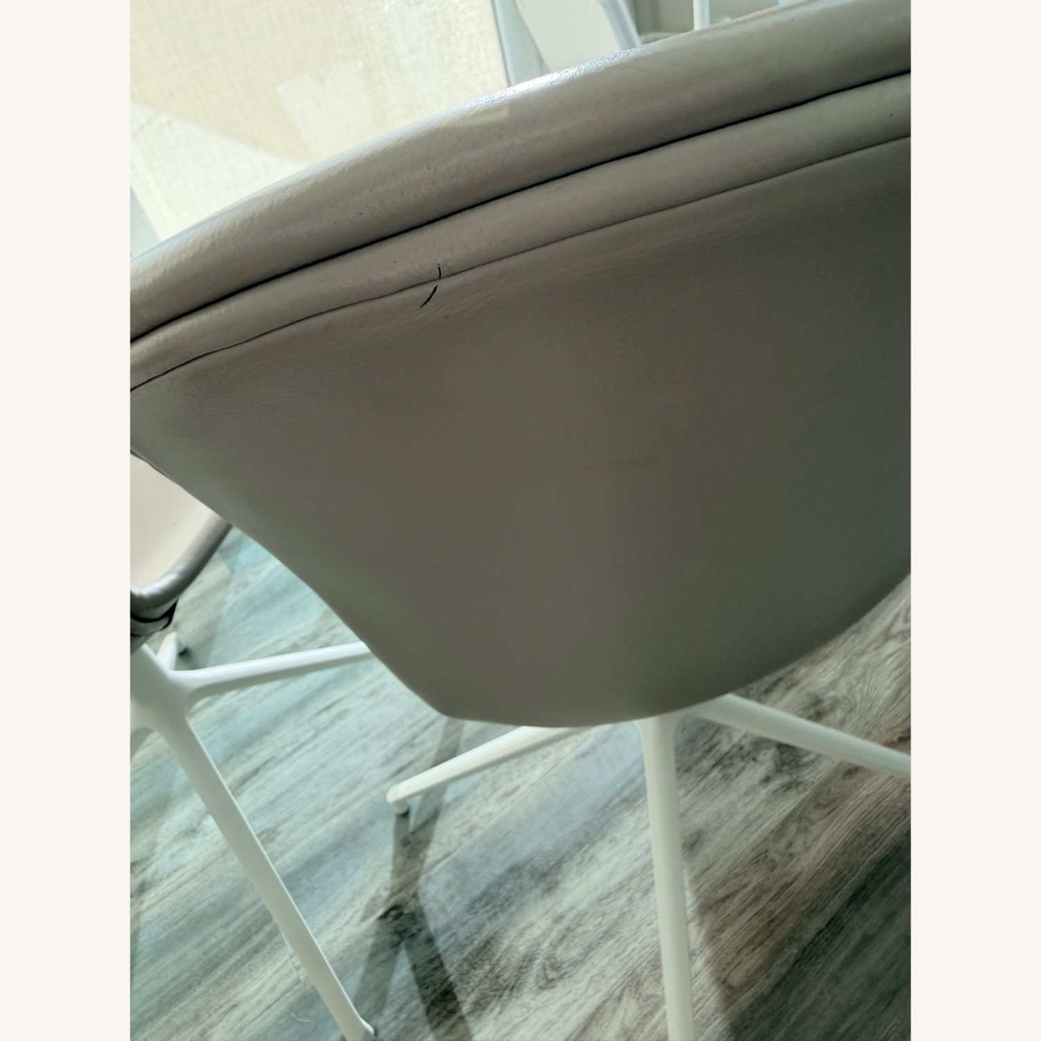 BoConcept Adelaide Light Gray Leather Dining Chairs - image-23