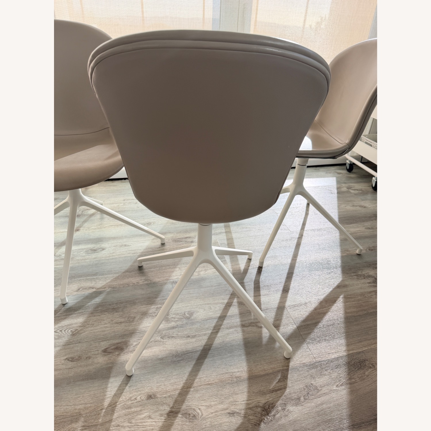 BoConcept Adelaide Light Gray Leather Dining Chairs - image-16