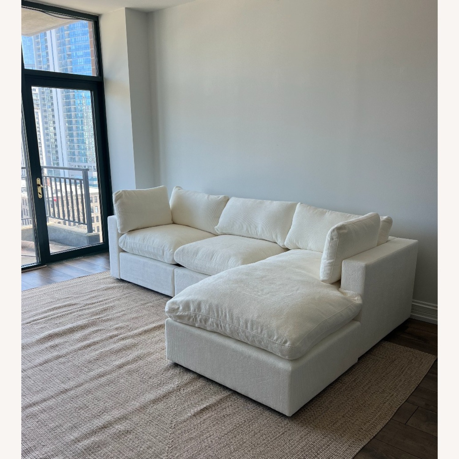 White Modular Comfy Couch - image-2