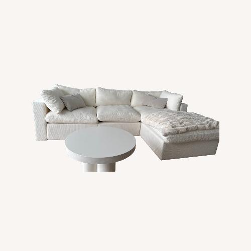 Used White Modular Comfy Couch for sale on AptDeco