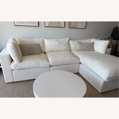 Used White Modular Comfy Couch for sale on AptDeco