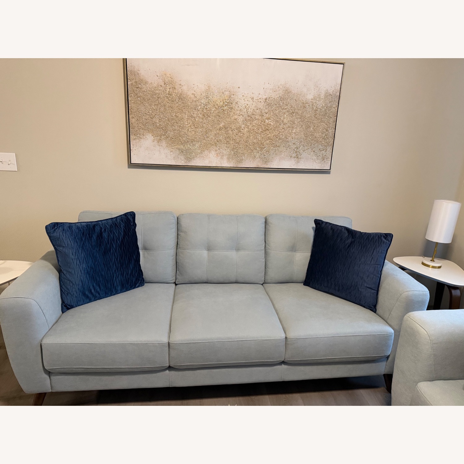 Rooms To Go Claremont Blue 2 Seater Sofa - image-3