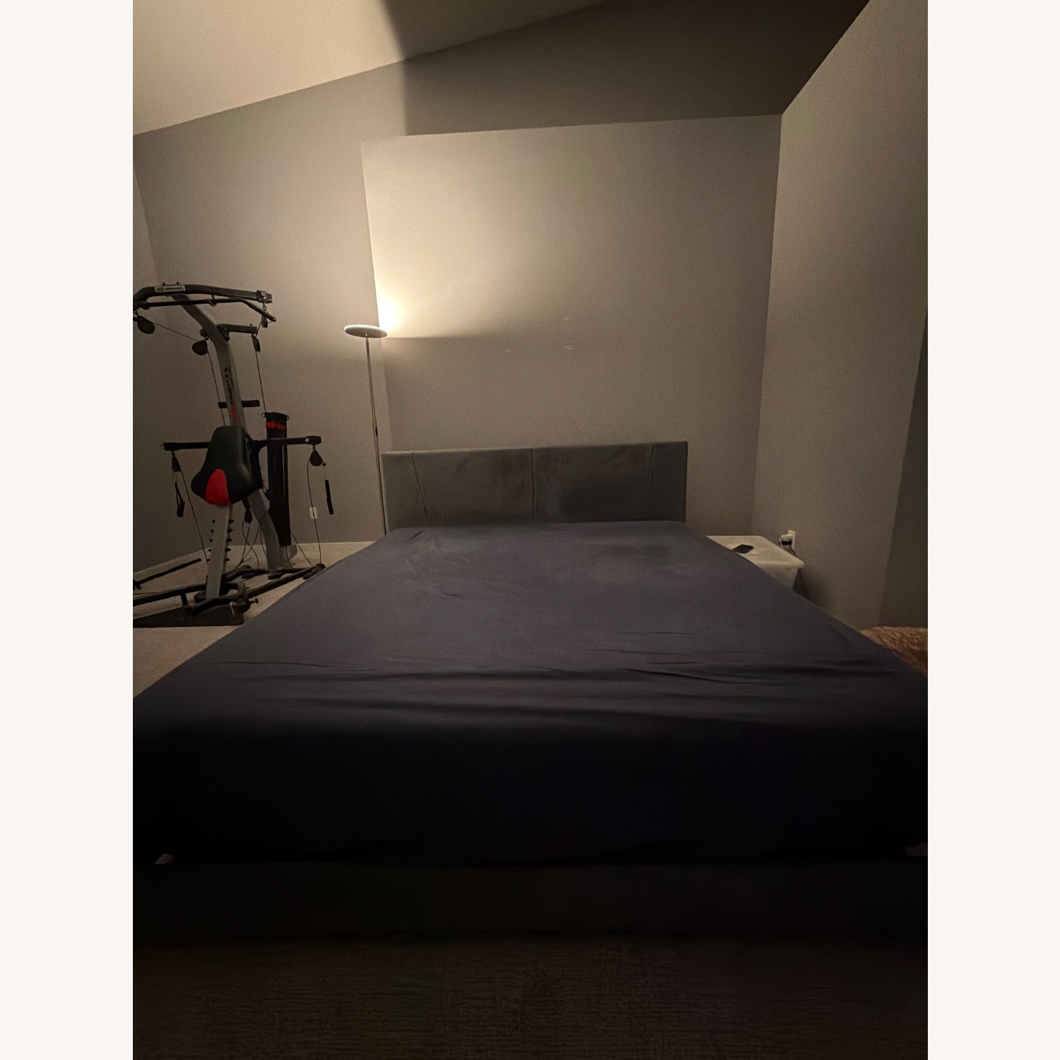 Wayfair Wade Logan Dark Gray Velvet King Bed - image-2