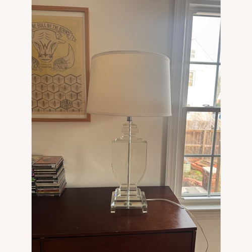 Used Crystal Flat Urn Table Lamp for sale on AptDeco