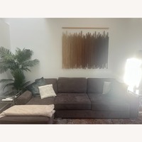 Dark Gray Microsuede 3 Piece Sectional