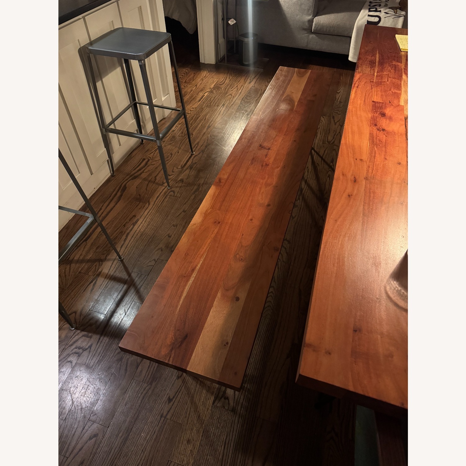 CB2 Dylan 80" Dark Brown Wood Bench - image-3