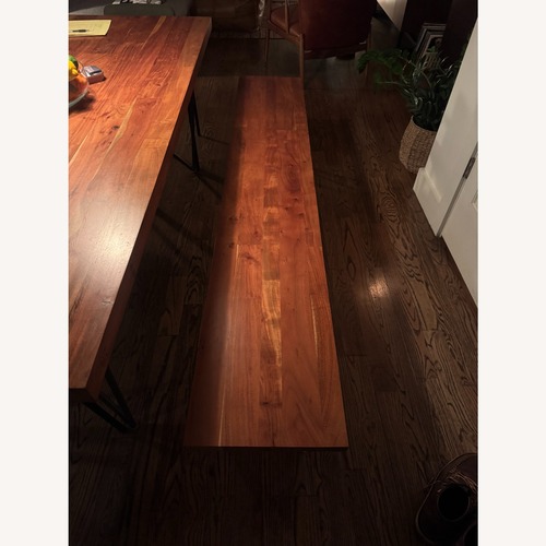 Used CB2 Dylan 80" Dark Brown Wood Bench for sale on AptDeco