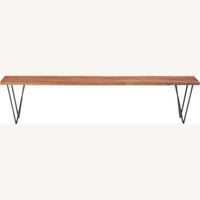 CB2 Dylan 80" Dark Brown Wood Bench