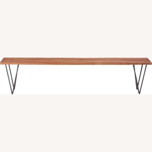 Used CB2 Dylan 80" Dark Brown Wood Bench for sale on AptDeco
