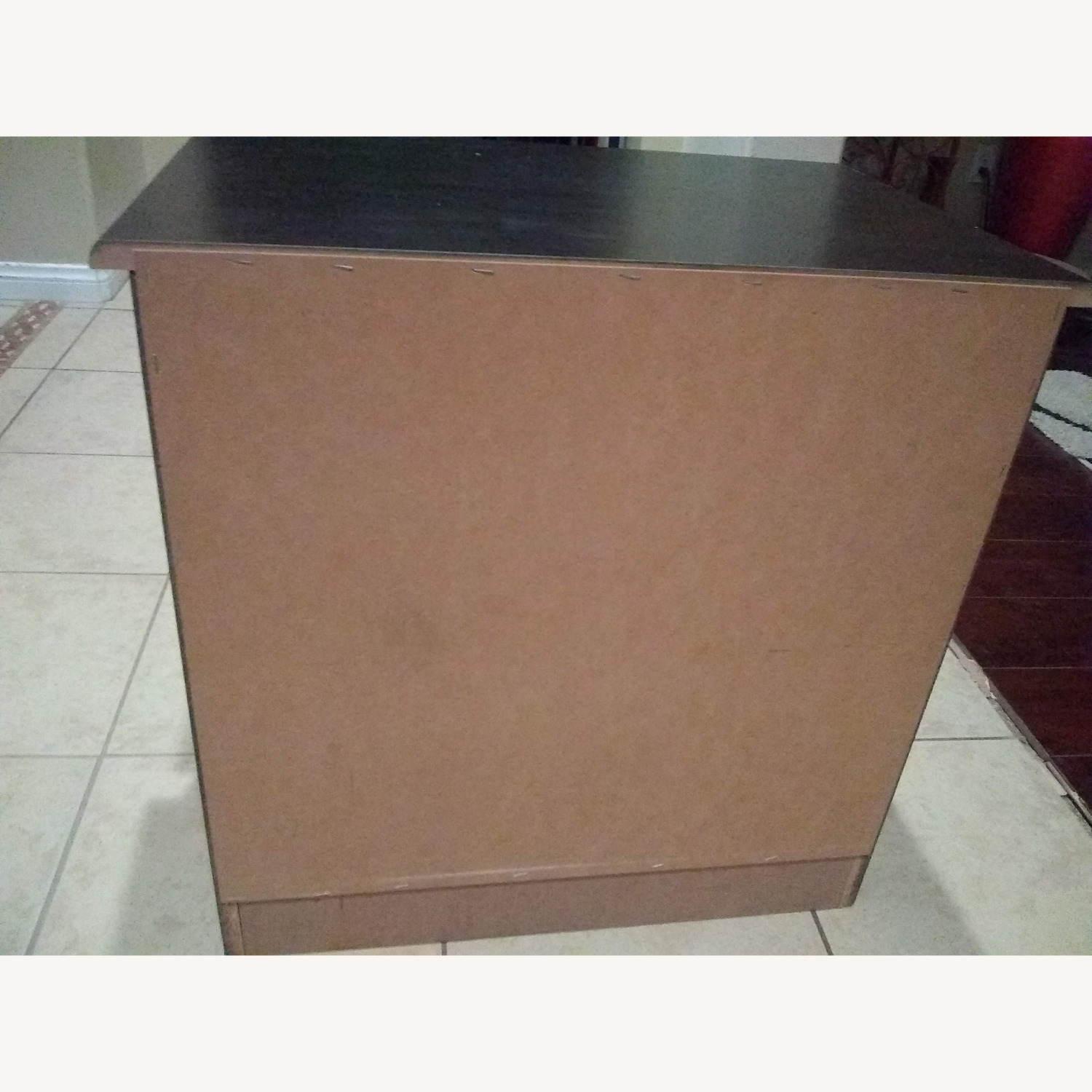 Dark Brown Wood Nightstand - image-7