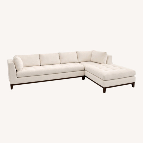Used Arhaus Bryden White Fabric 2 Piece Sectional for sale on AptDeco