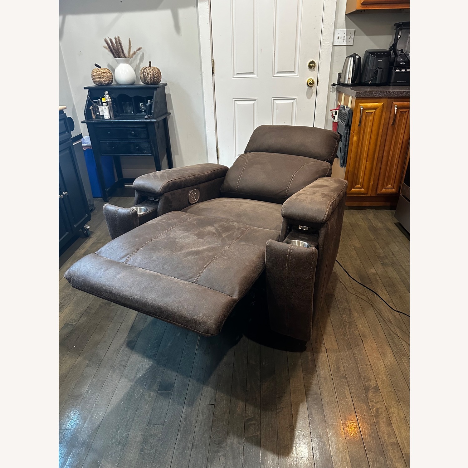 Ashley Furniture Dark Brown Leather Recliner - image-4