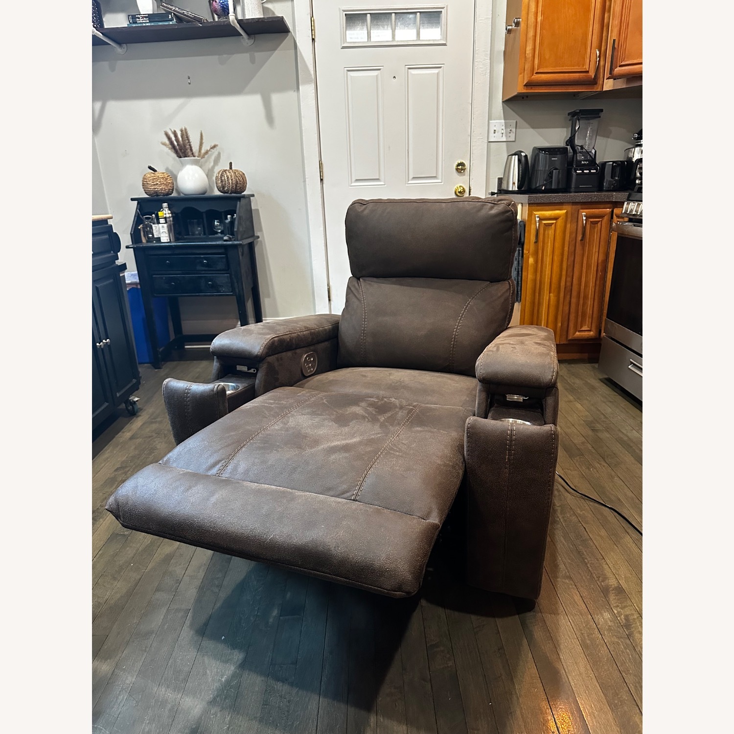 Ashley Furniture Dark Brown Leather Recliner - image-2