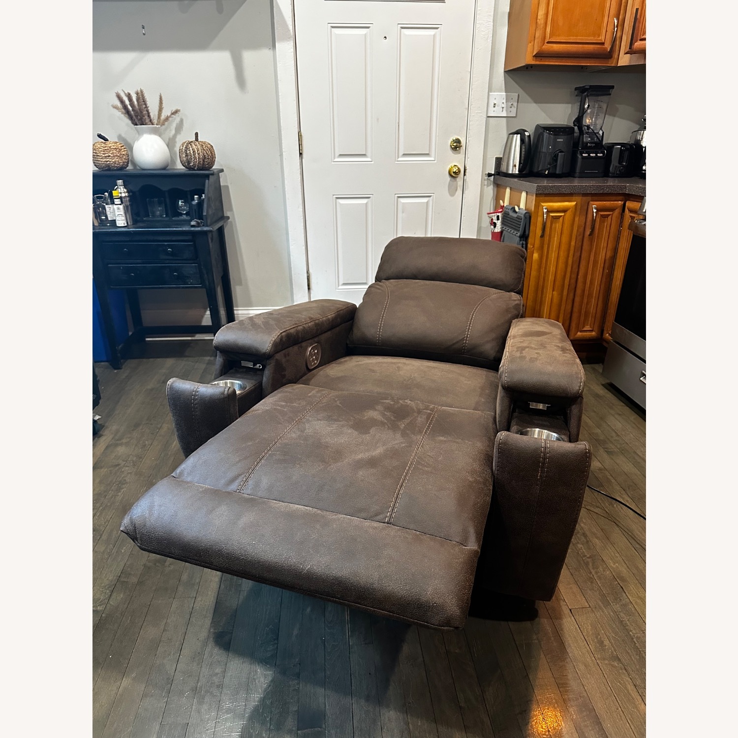 Ashley Furniture Dark Brown Leather Recliner - image-1