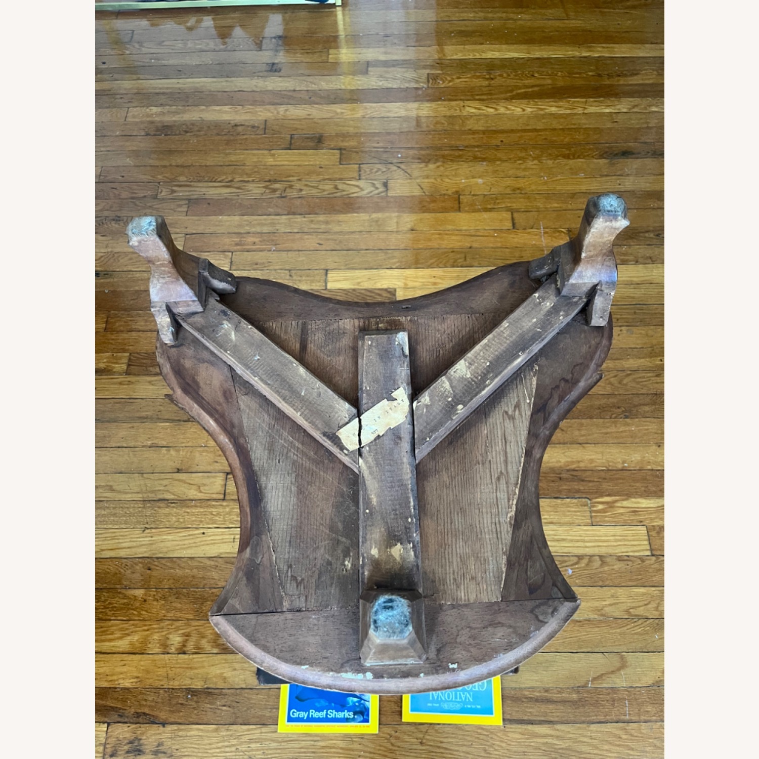 Vintage/Antique Light Brown Stool - image-9