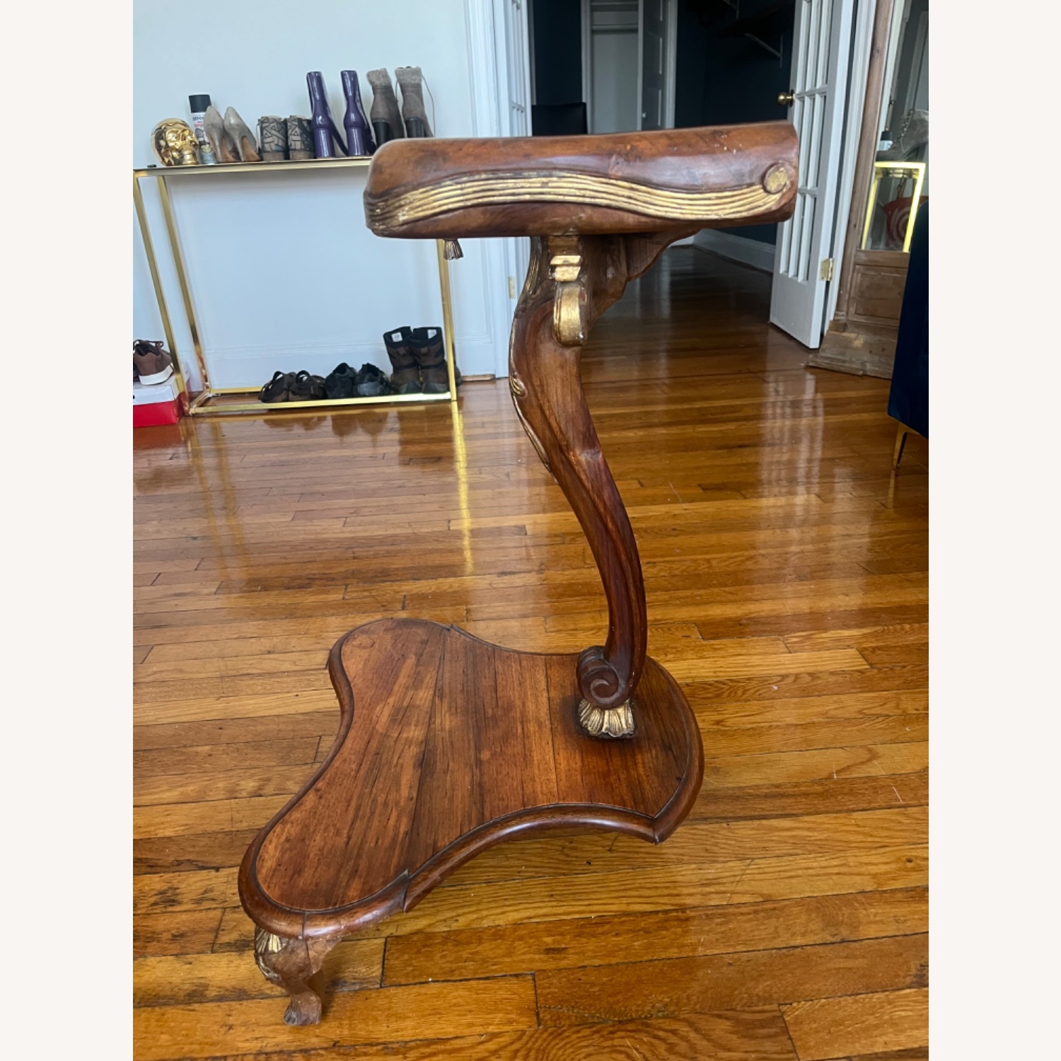 Vintage/Antique Light Brown Stool - image-6