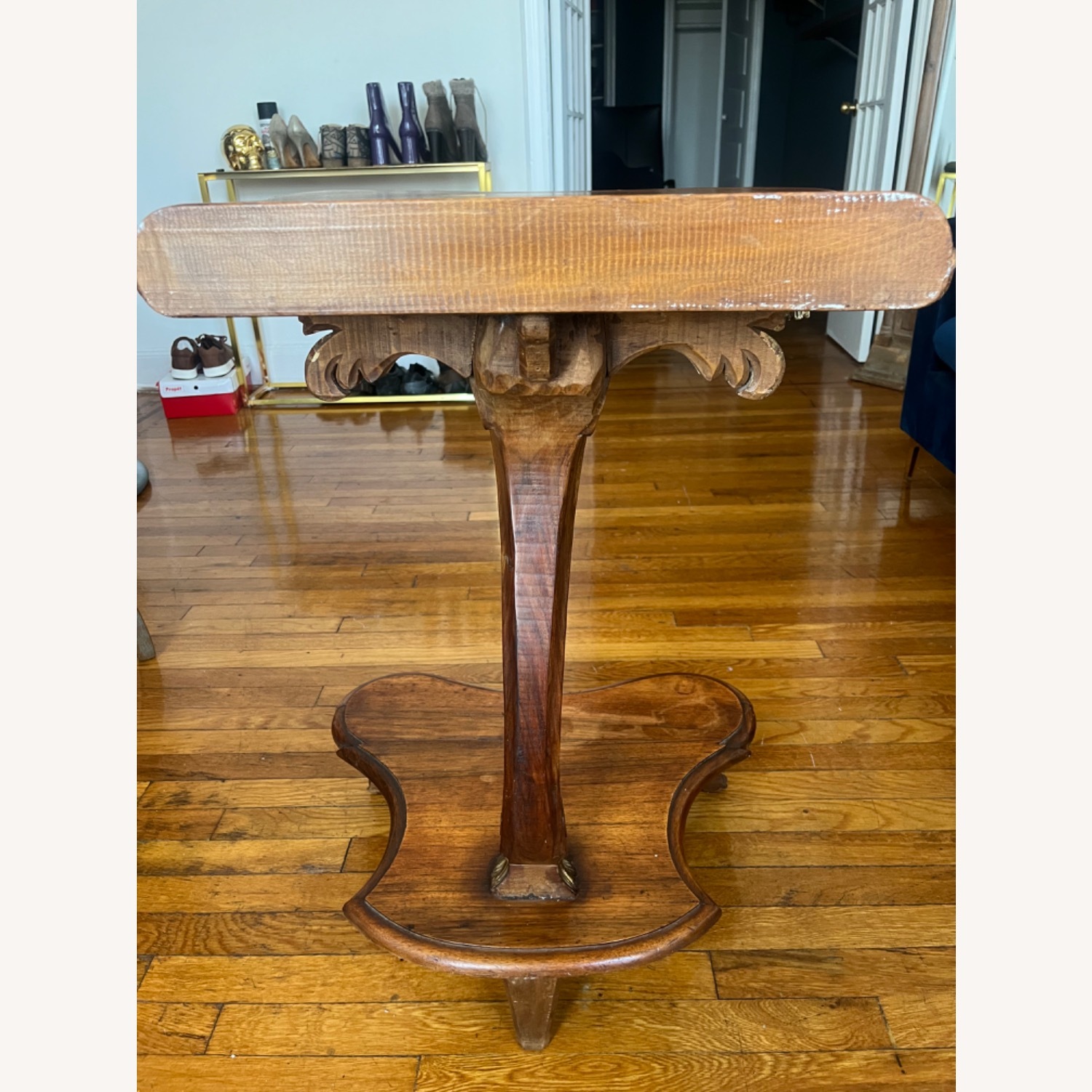 Vintage/Antique Light Brown Stool - image-2