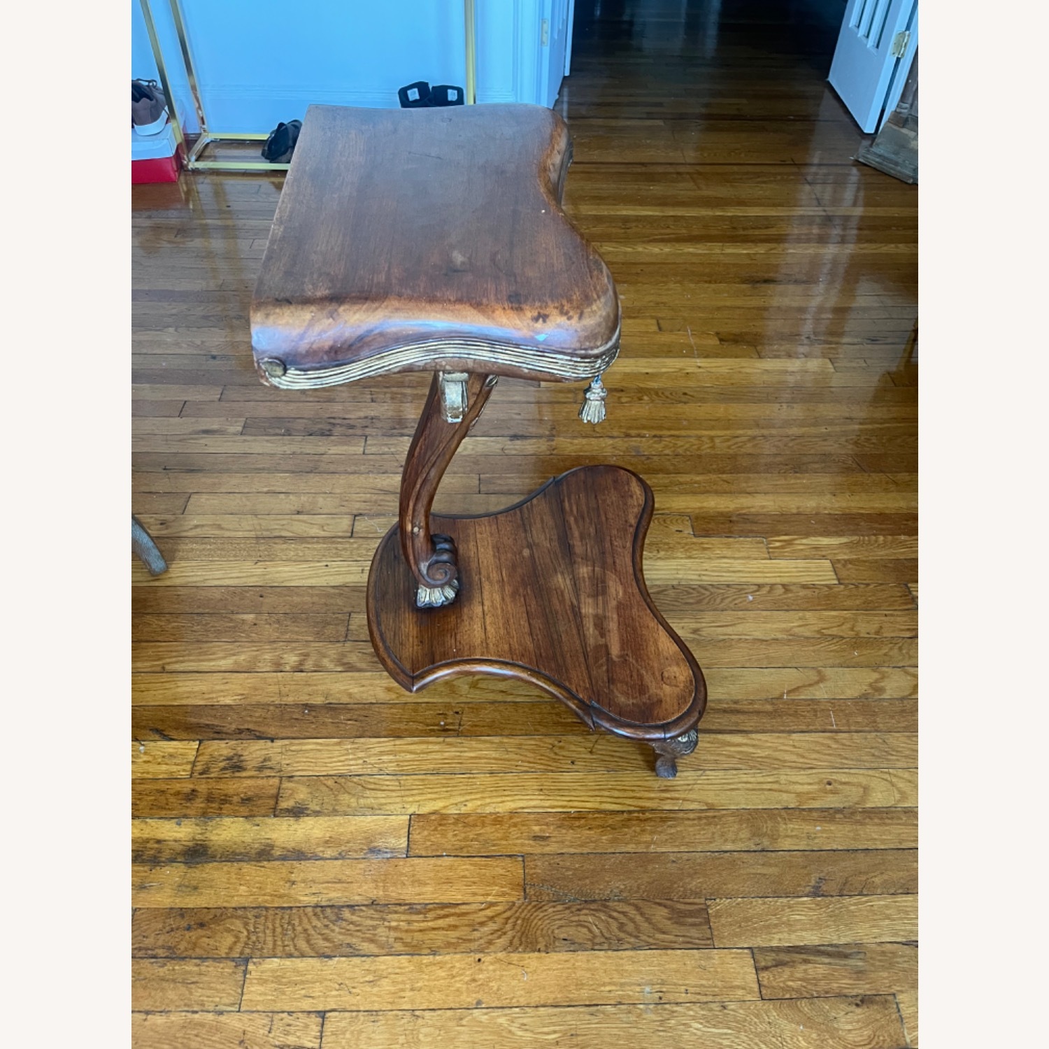 Vintage/Antique Light Brown Stool - image-8