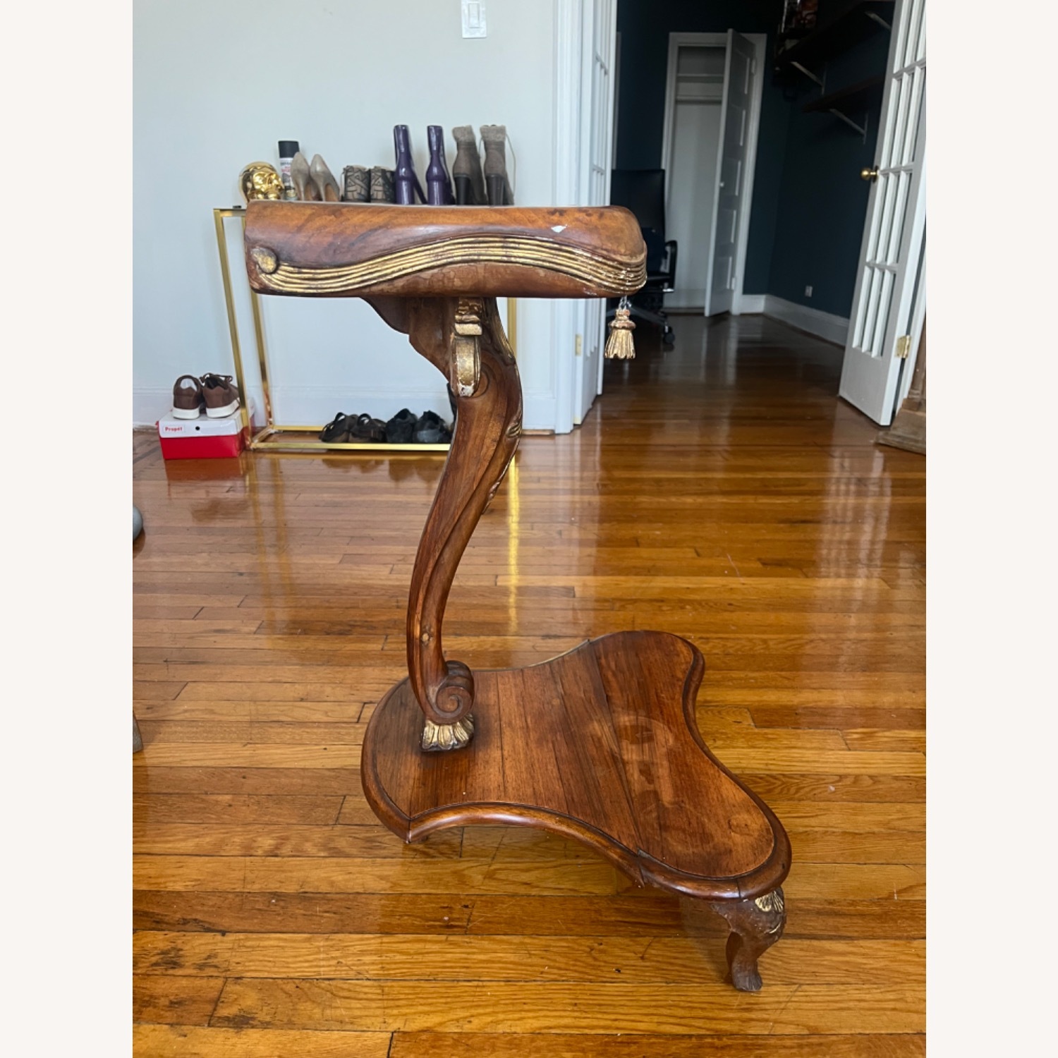 Vintage/Antique Light Brown Stool - image-7