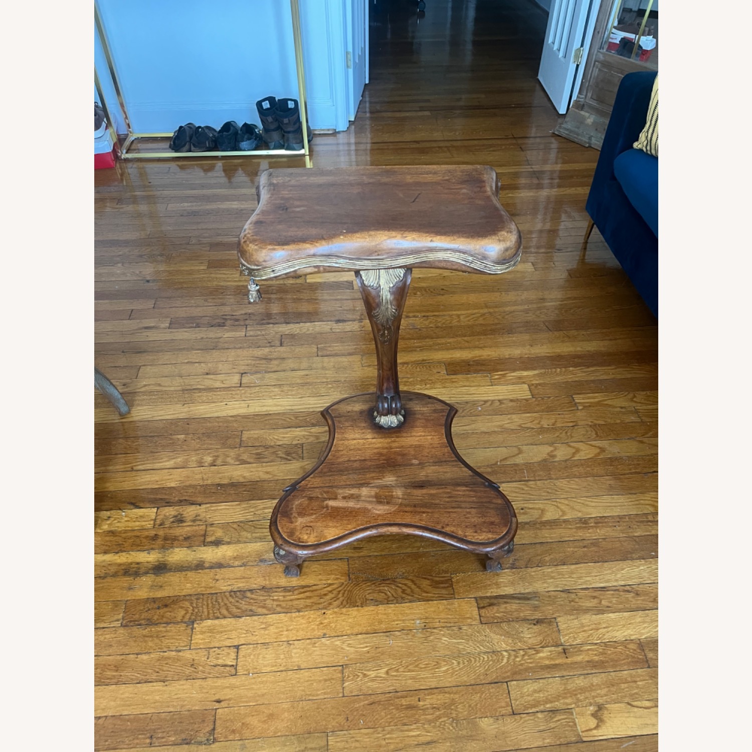 Vintage/Antique Light Brown Stool - image-3