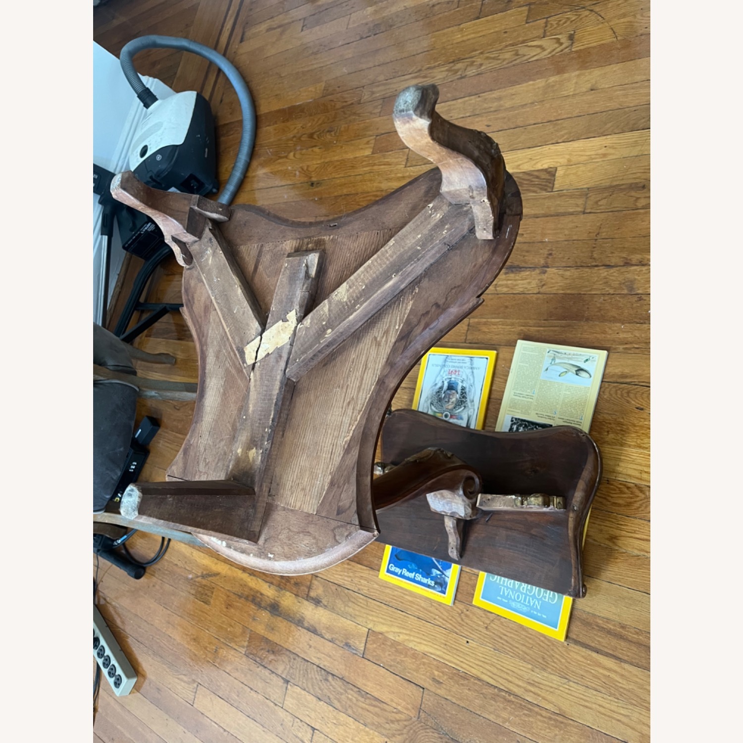 Vintage/Antique Light Brown Stool - image-11