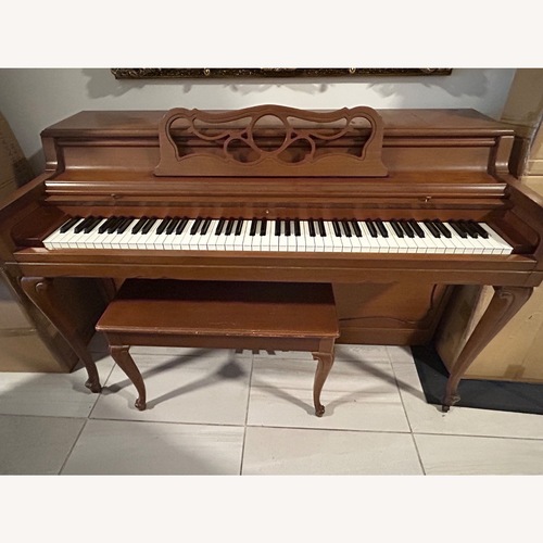 Used Vintage/Antique Piano Dark Brown Wood Desk for sale on AptDeco