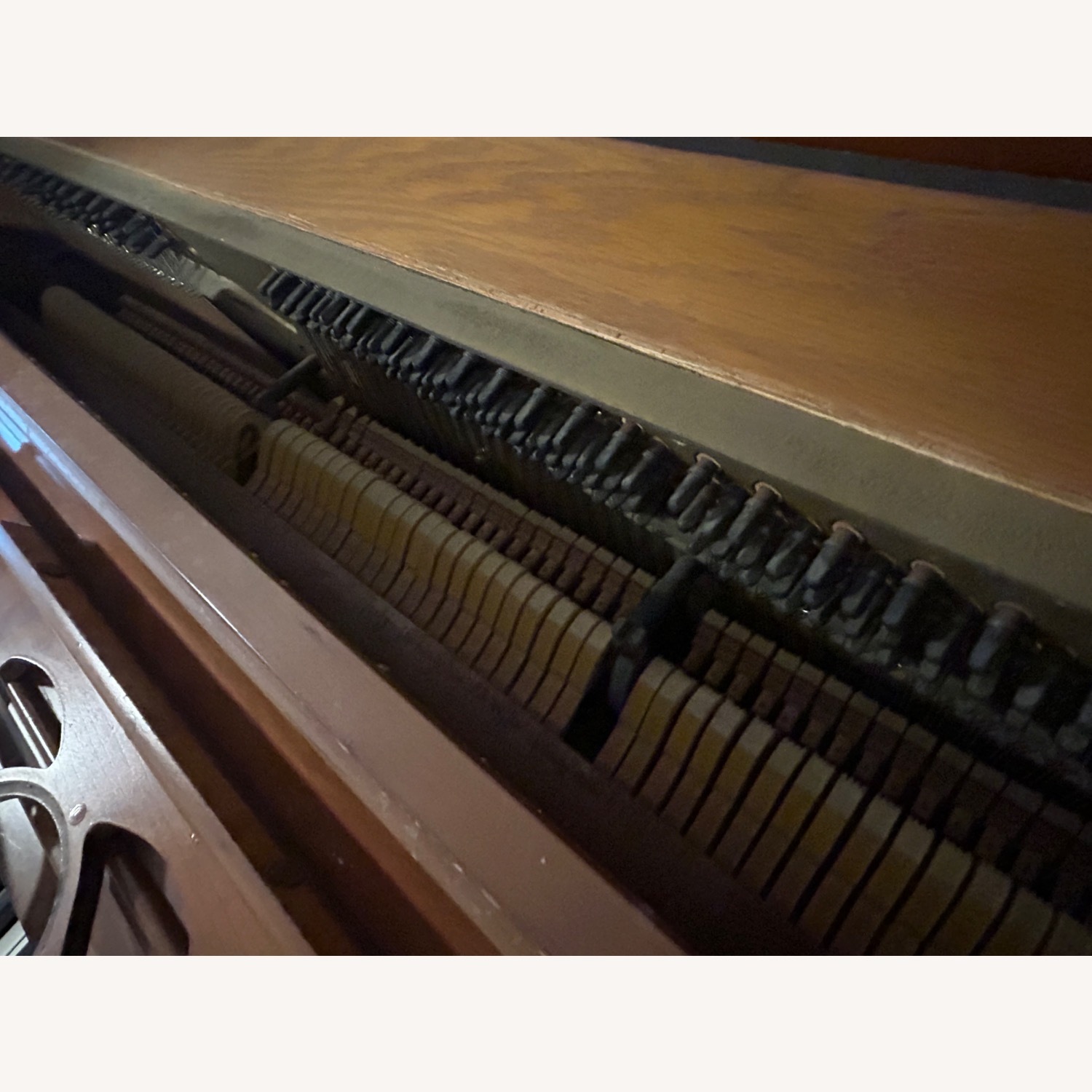 Vintage/Antique Piano Dark Brown Wood Desk - image-4