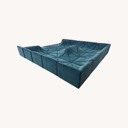 Used Dune Sofa Replica Blue Sofa for sale on AptDeco