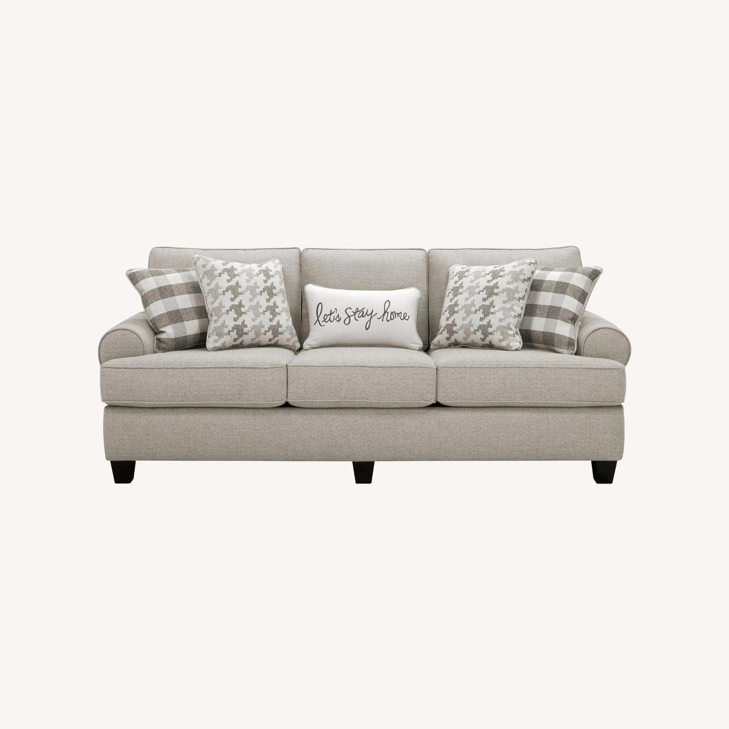 Raymour & Flanigan Shiloh Light Gray 3+ Seater Sofa - image-0
