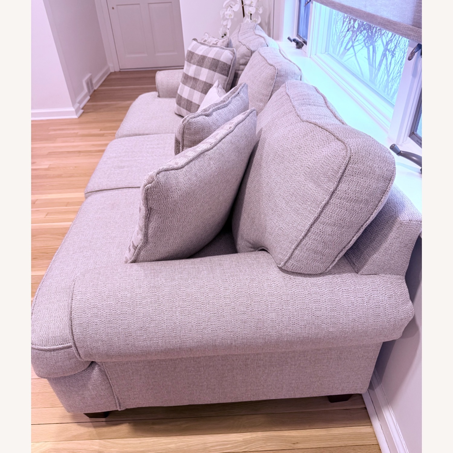 Raymour & Flanigan Shiloh Light Gray 3+ Seater Sofa - image-2