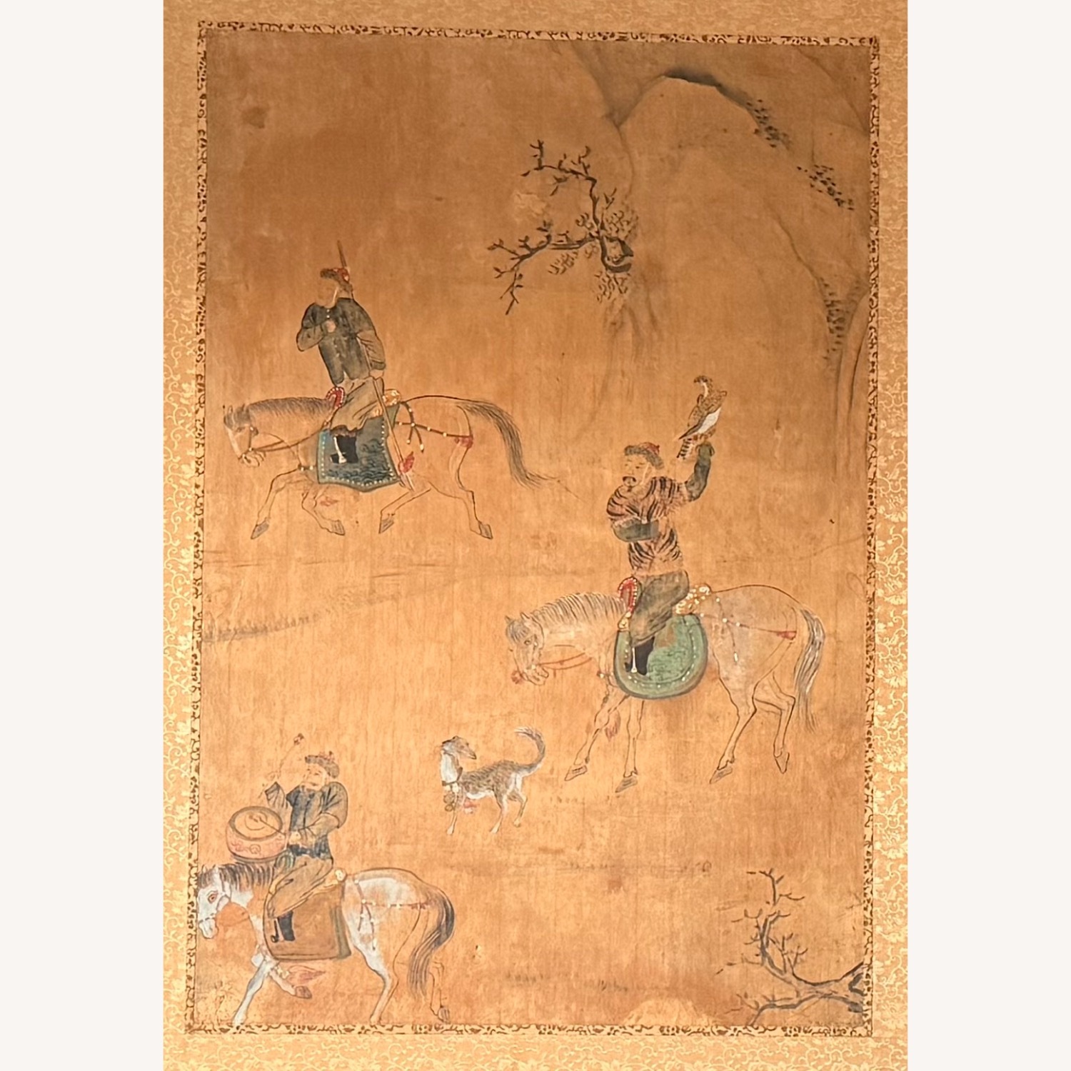 Byobu Folding Screen - Japanese Edo - 4 Panel - image-2