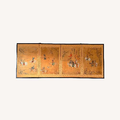 Used Byobu Folding Screen - Japanese Edo - 4 Panel for sale on AptDeco