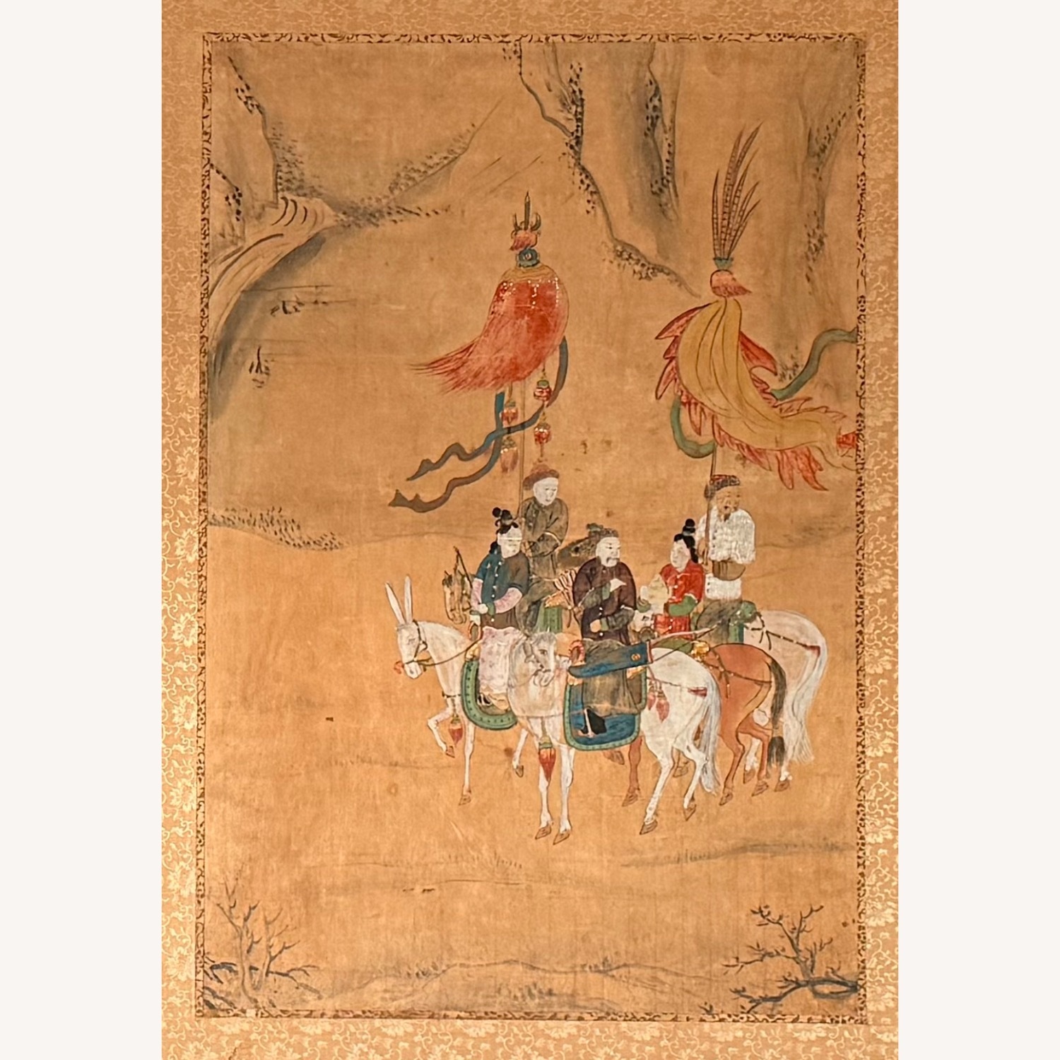 Byobu Folding Screen - Japanese Edo - 4 Panel - image-3