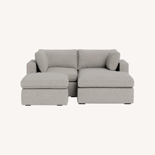 Used Ciello Light Gray Fabric 2 Piece Sectional for sale on AptDeco