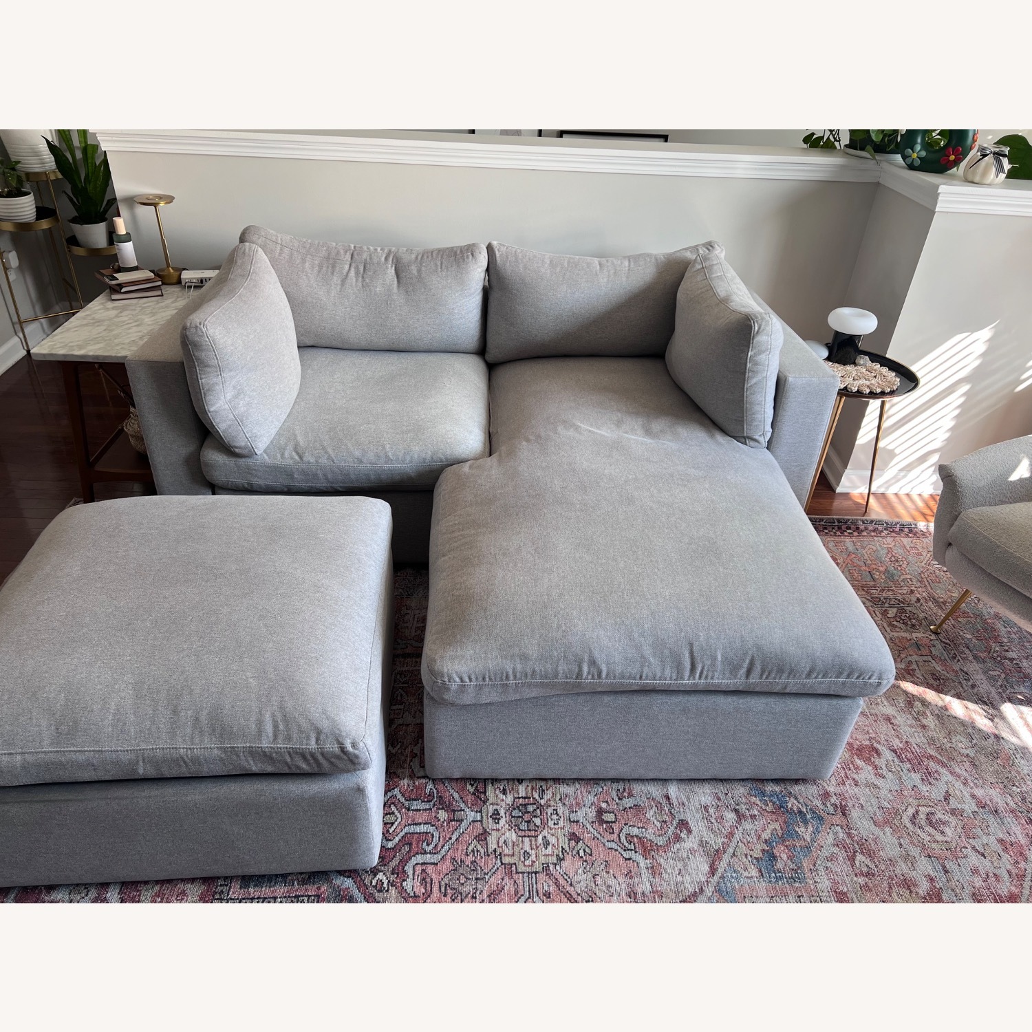 Ciello Light Gray Fabric 2 Piece Sectional - image-3