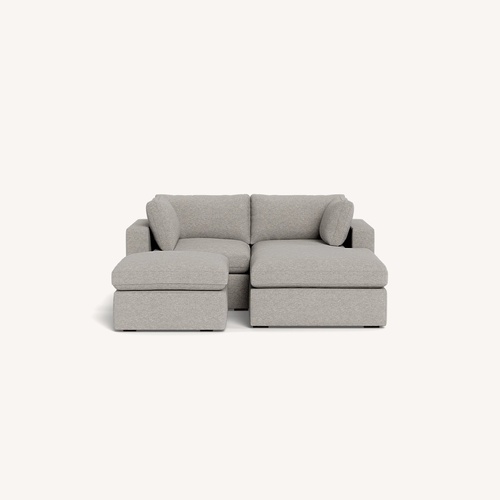 Used Ciello Light Gray Fabric 2 Piece Sectional for sale on AptDeco