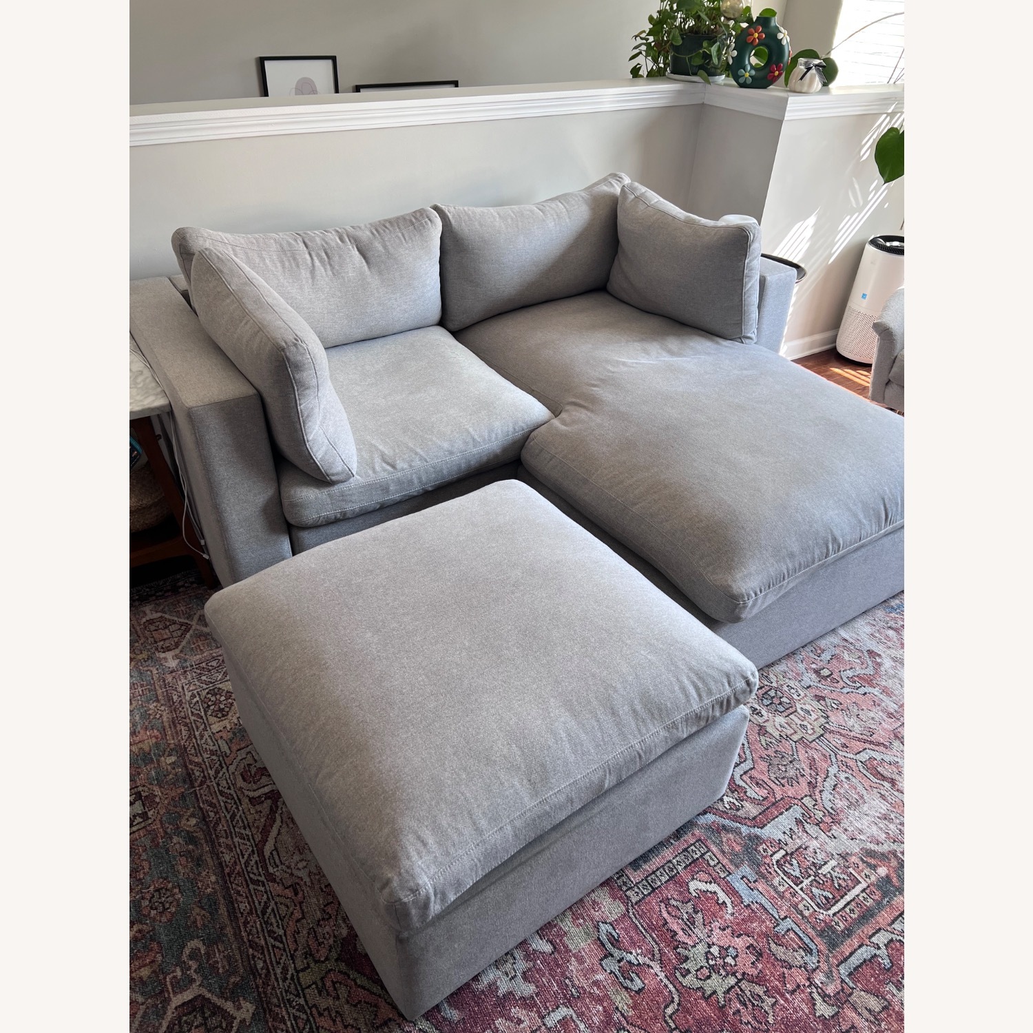 Ciello Light Gray Fabric 2 Piece Sectional - image-2