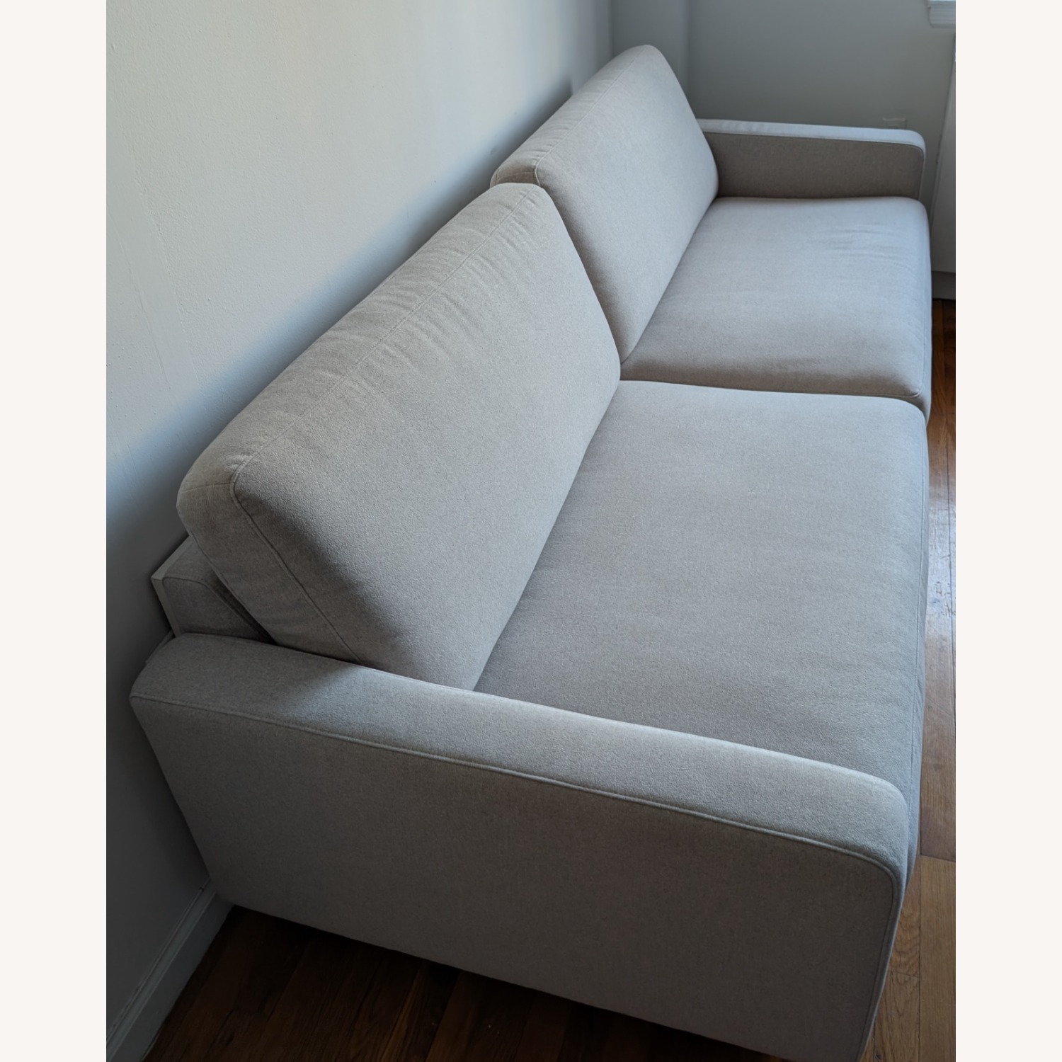 EQ3 Oskar Light Gray Fabric 3+ Seater Sofa - image-4