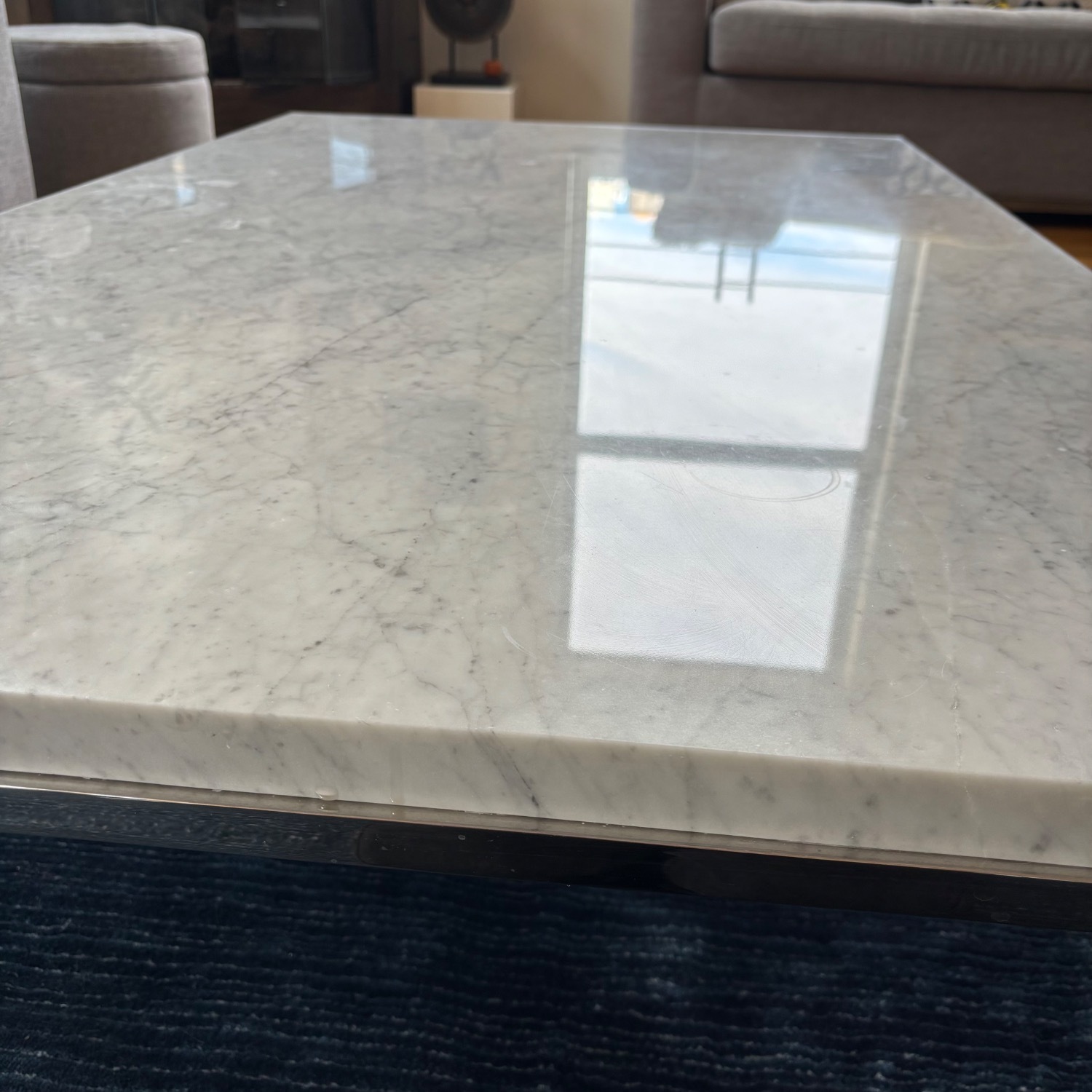 Restoration Hardware Nicholas Marble Coffee Table - image-7