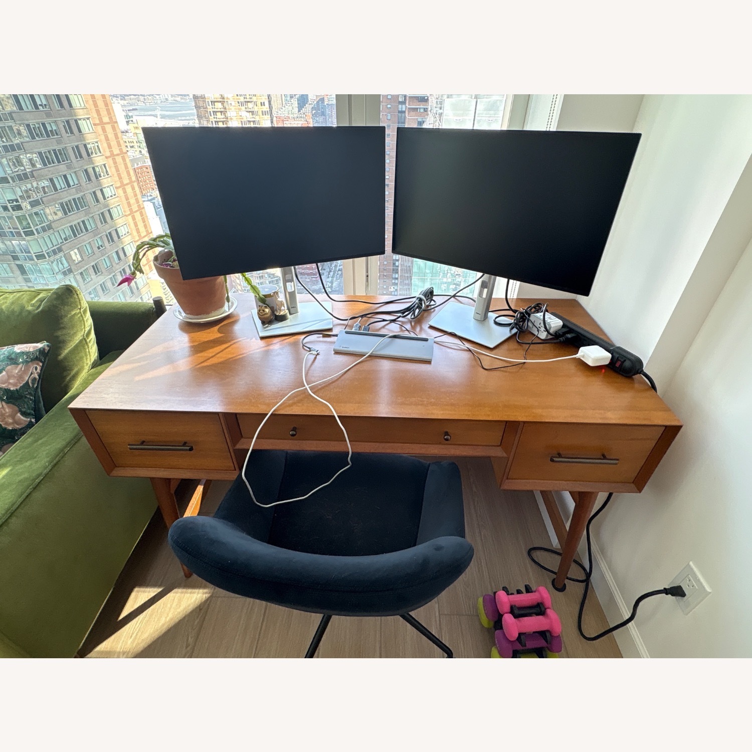 West Elm Acorn Mid-Century Storage Desk (52") - image-2