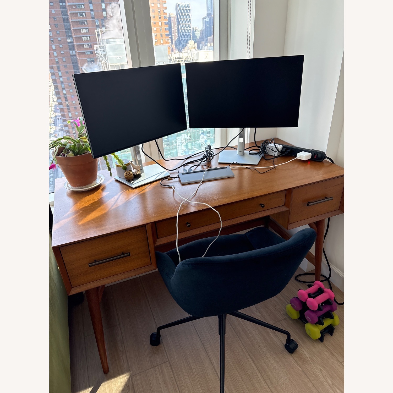 West Elm Acorn Mid-Century Storage Desk (52") - image-3