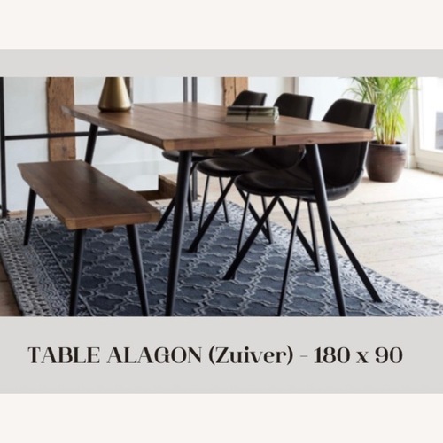Used Vintage/Antique Dark Brown Wood Dining Table for sale on AptDeco