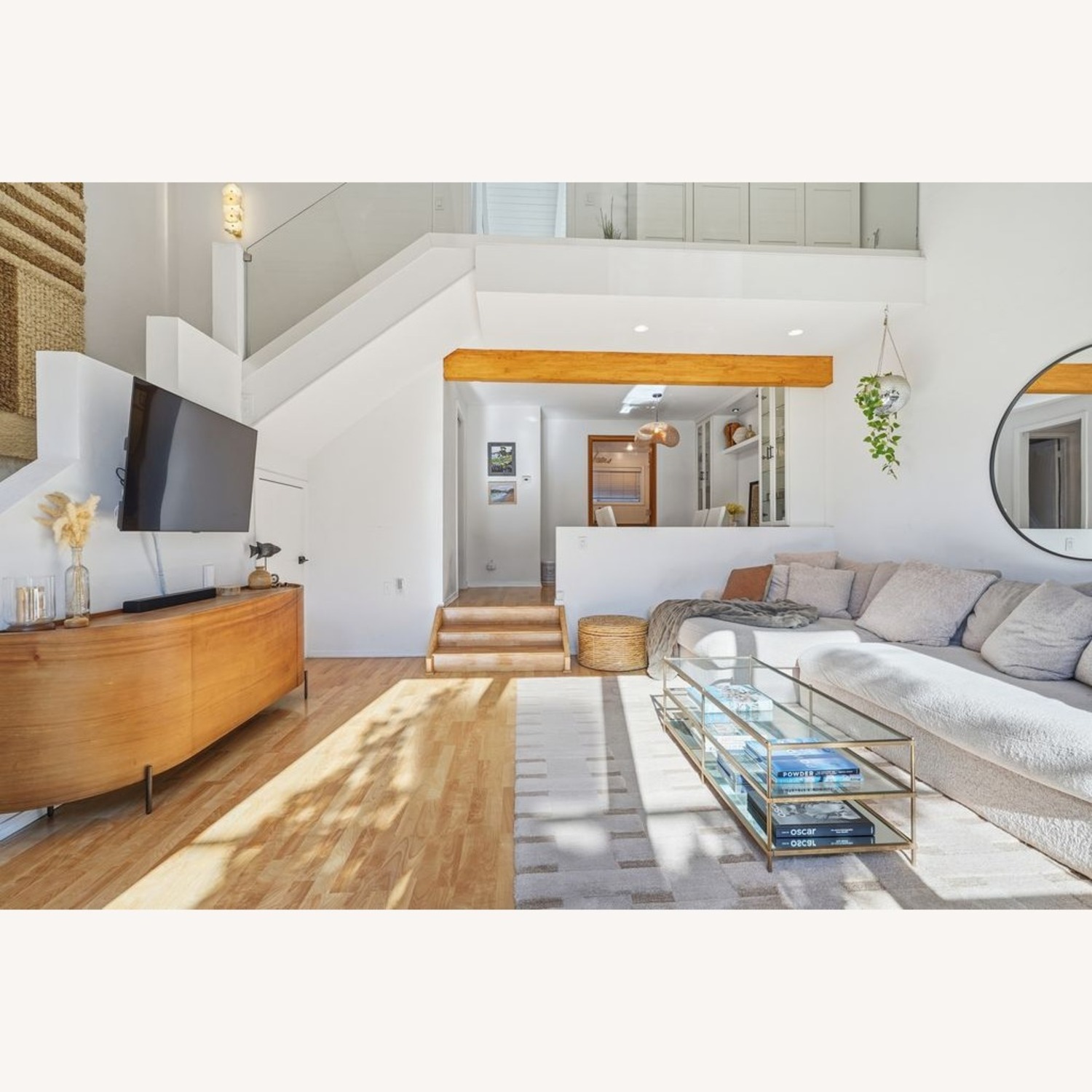 HD Buttercup Astrid Natural Fabric 3+ Seater Sofa - image-2